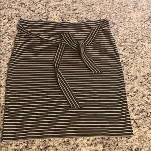 LOFT Tall STRIPED TIE WAIST PENCIL SKIRT